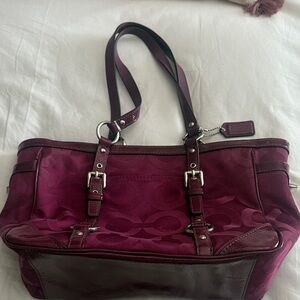 Coach Burgundy Shoulder Bag